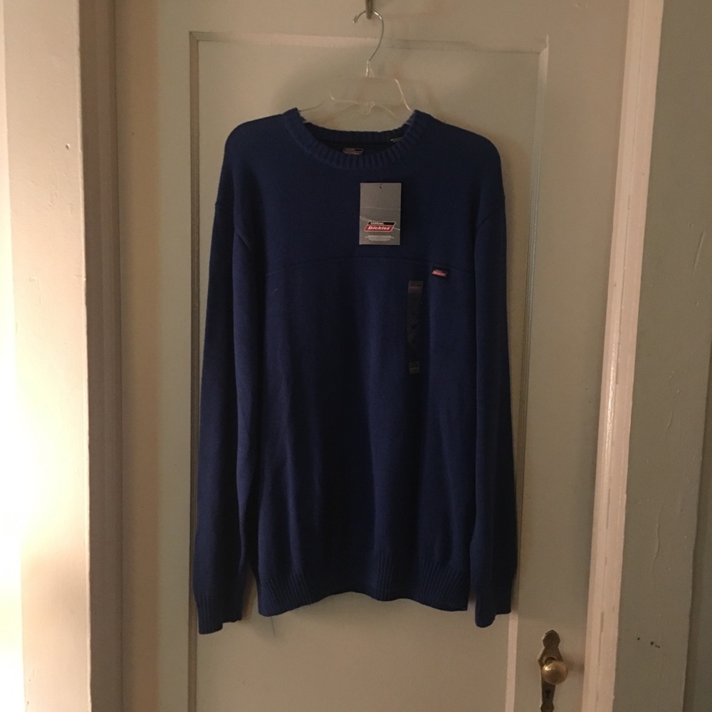 Dickies Blue MENS crew neck sweater